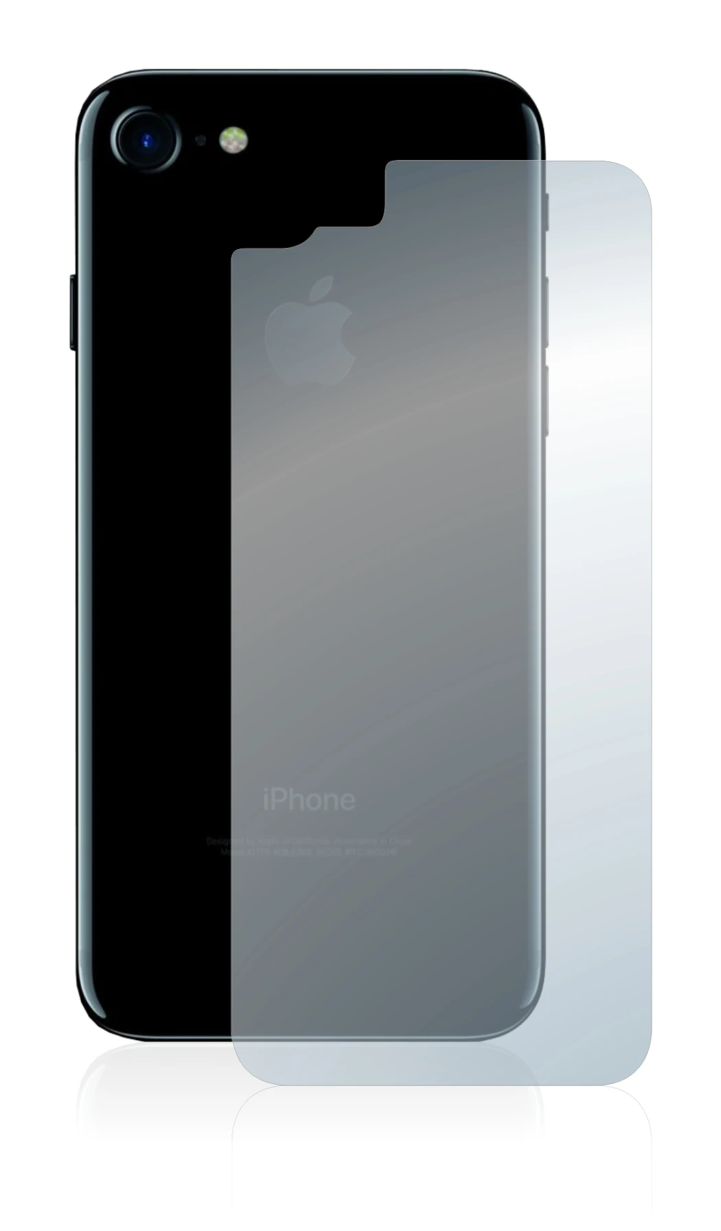 Immagine del dispositivo Apple iPhone 7 Posteriore (intera superficie) con un'ampia varietà di protezioni per lo schermo.