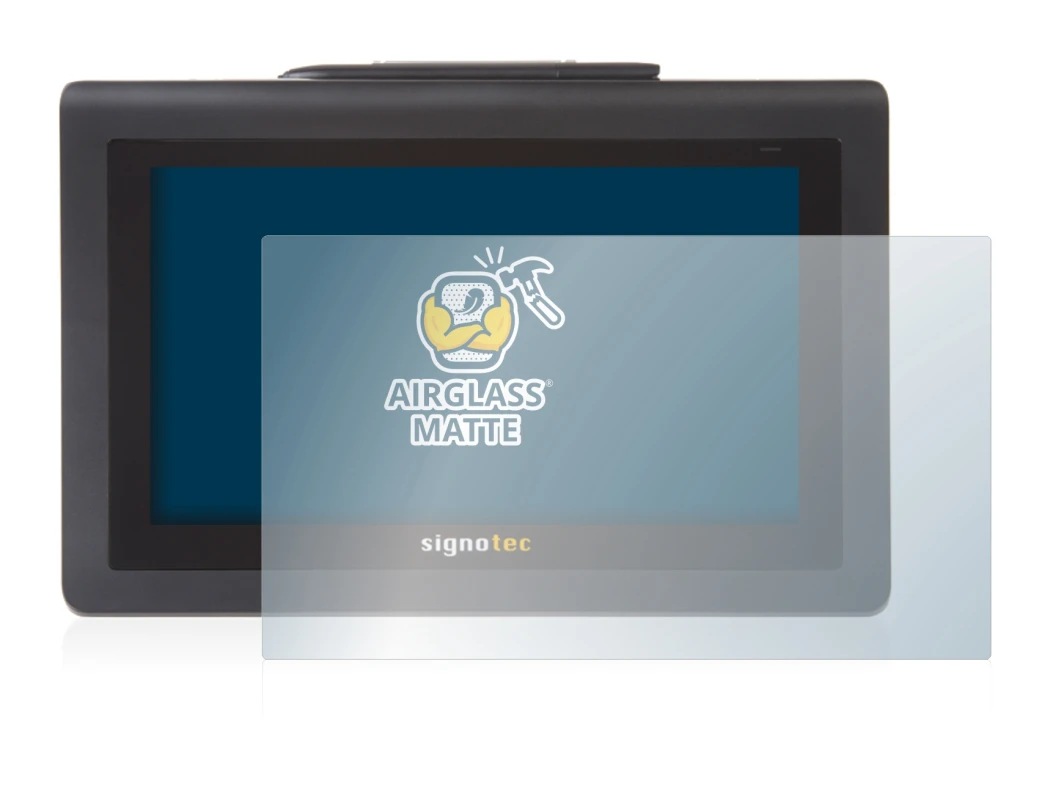 Immagine del dispositivo Signotec Signature Pad Delta con un'ampia varietà di protezioni per lo schermo.
