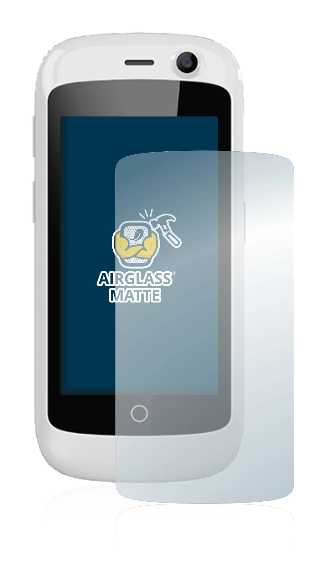 Immagine del dispositivo Unihertz Jelly Pro con un'ampia varietà di protezioni per lo schermo.