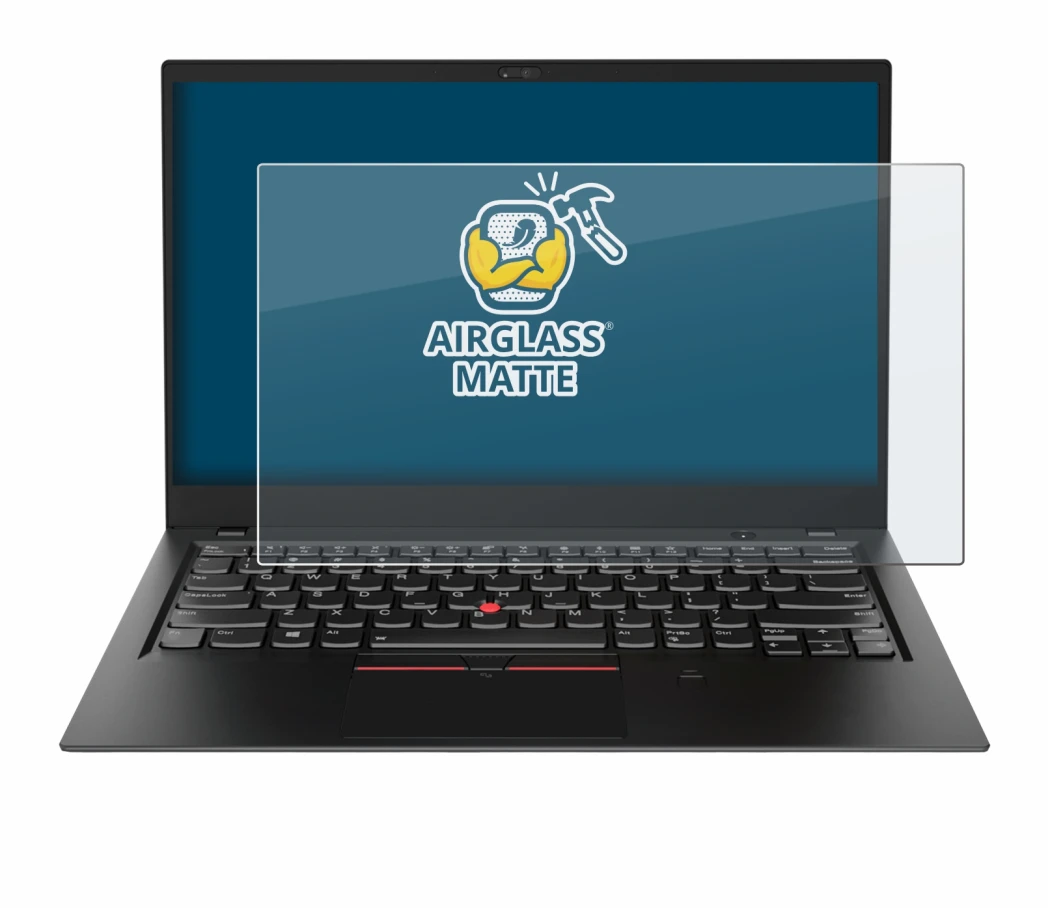 Immagine del dispositivo Lenovo ThinkPad X1 Carbon (6a. Gen.) con un'ampia varietà di protezioni per lo schermo.