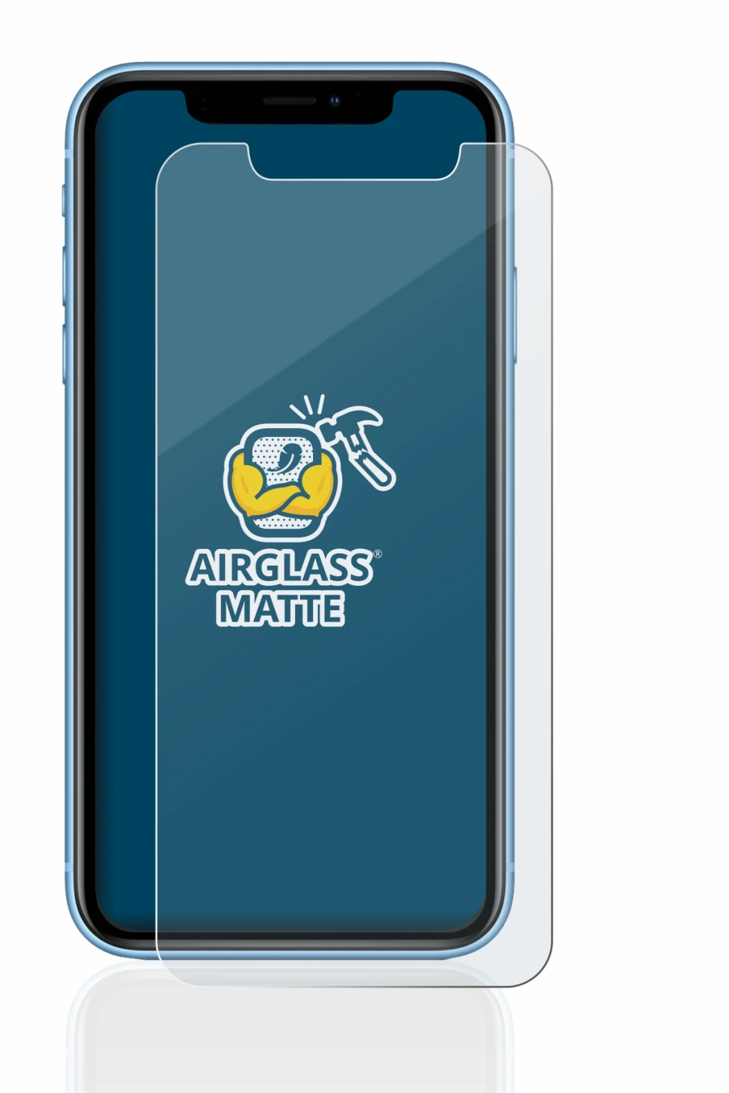 Immagine del dispositivo Apple iPhone XR con un'ampia varietà di protezioni per lo schermo.