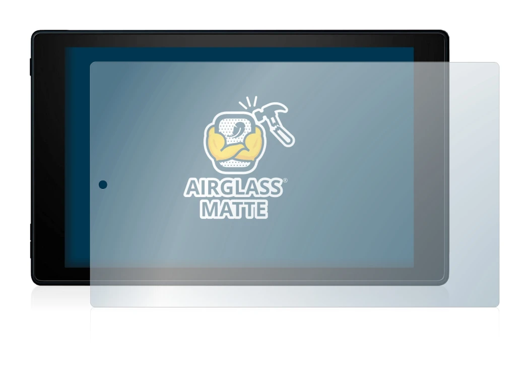 Immagine del dispositivo Amazon Fire HD 10 2019 (9a Gen.) con un'ampia varietà di protezioni per lo schermo.