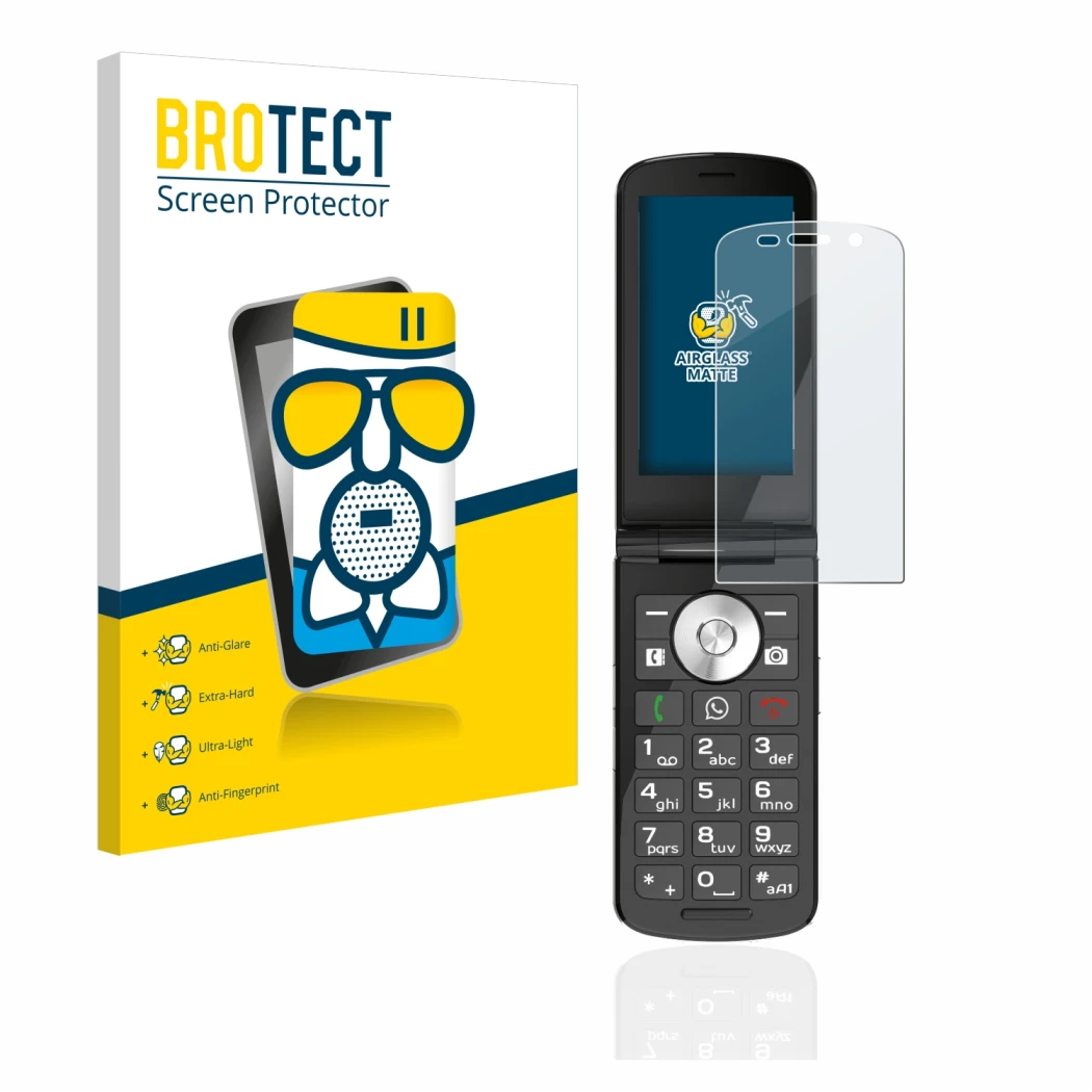 Parte frontale di una confezione del prodotto con il logo del marchio BROTECT. Accanto è raffigurato il dispositivo Emporia TO