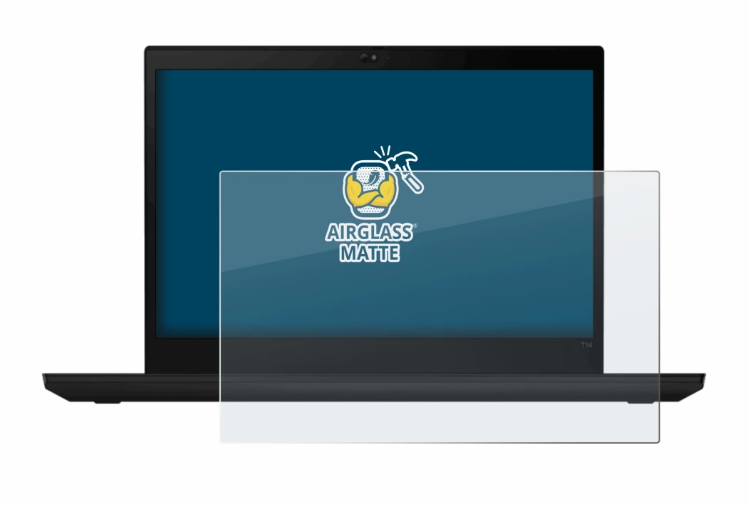 Immagine del dispositivo Lenovo ThinkPad T14 Gen 1 con un'ampia varietà di protezioni per lo schermo.