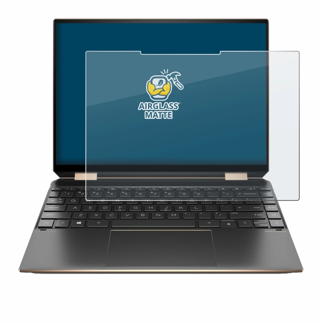 Immagine del dispositivo HP Spectre x360 (14-eX) 2021 con un'ampia varietà di protezioni per lo schermo.