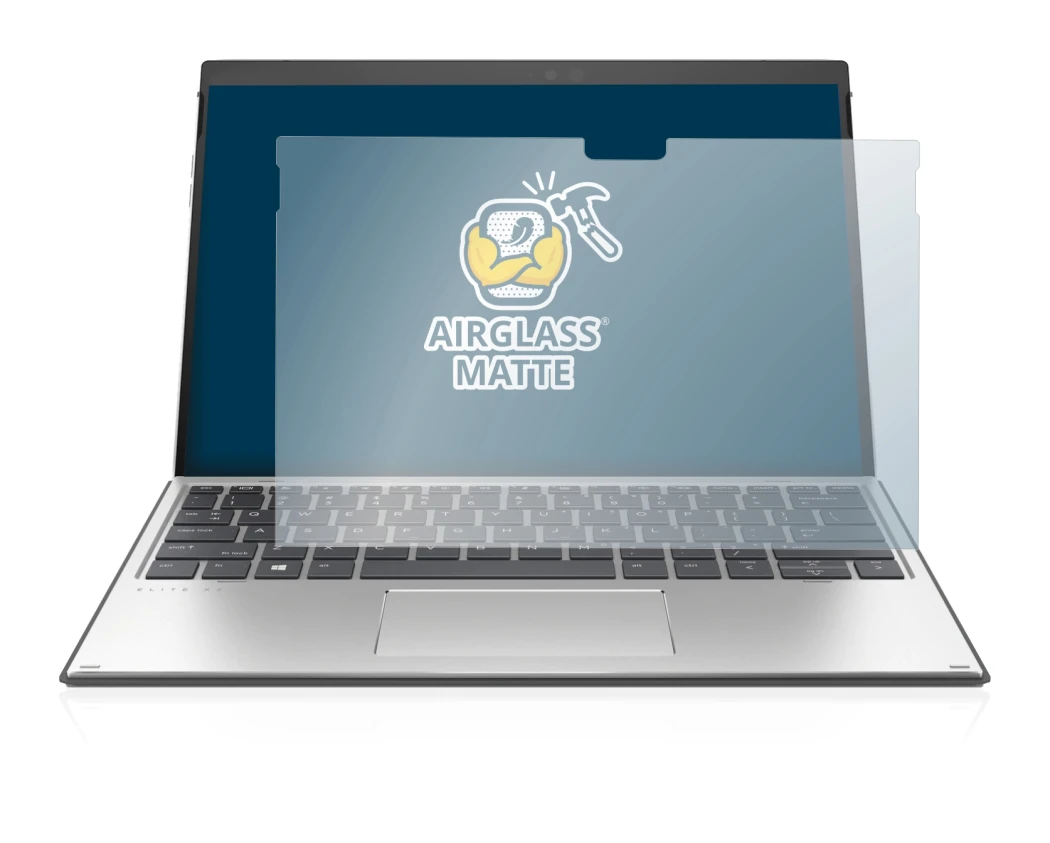 Immagine del dispositivo HP Elite x2 G8 con un'ampia varietà di protezioni per lo schermo.