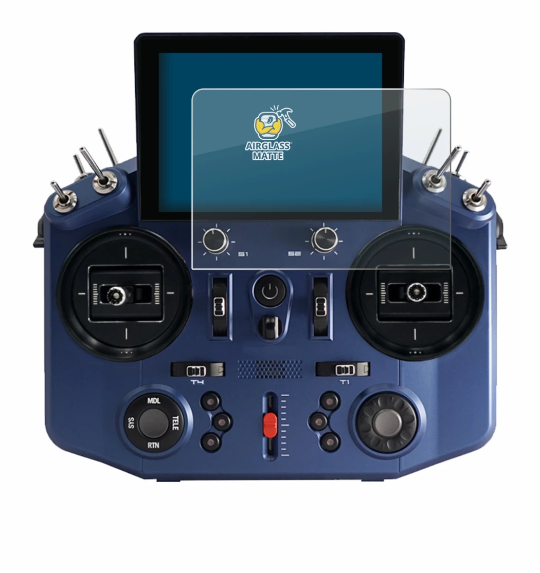 Immagine del dispositivo FrSky Tandem X20S con un'ampia varietà di protezioni per lo schermo.