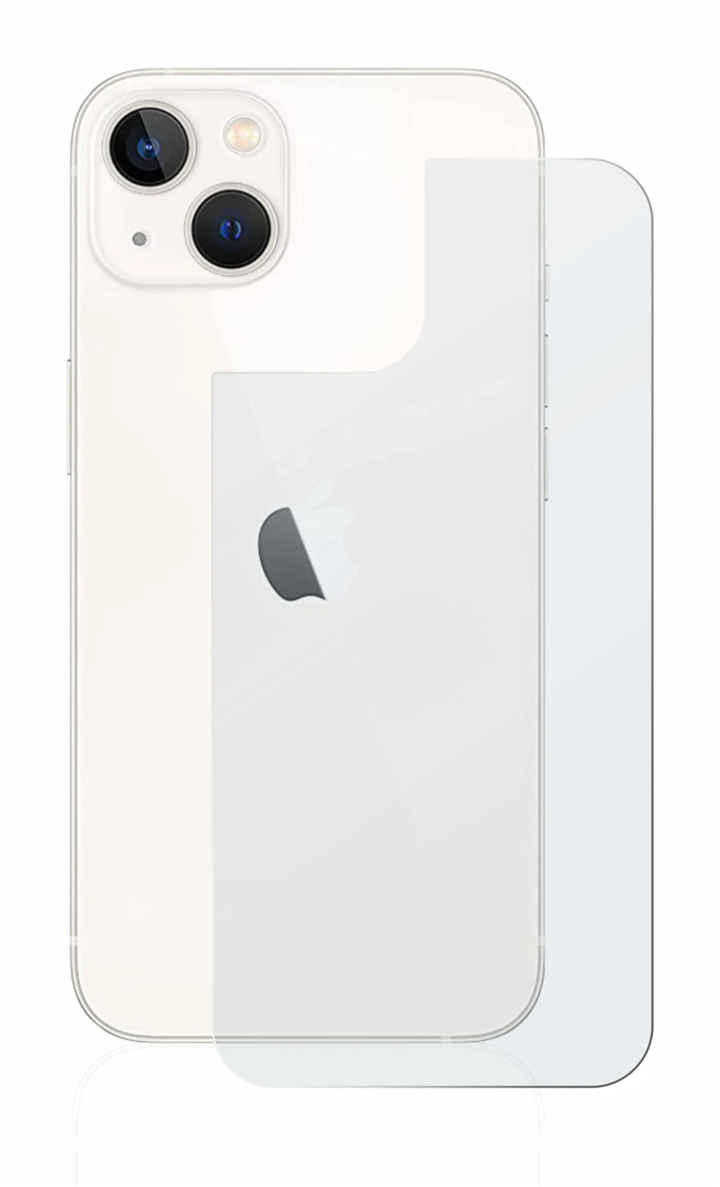 Immagine del dispositivo Apple iPhone 13 (Posteriore) con un'ampia varietà di protezioni per lo schermo.