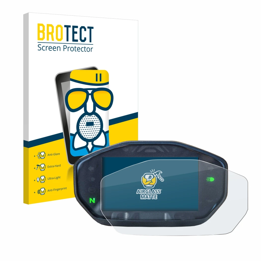 Parte frontale di una confezione del prodotto con il logo del marchio BROTECT. Accanto è raffigurato il dispositivo Ducati Mon