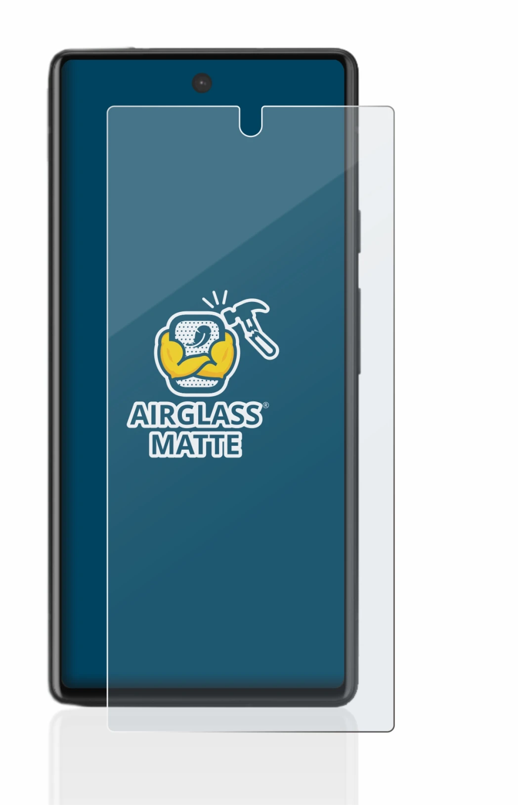 Immagine del dispositivo Google Pixel 6a con un'ampia varietà di protezioni per lo schermo.