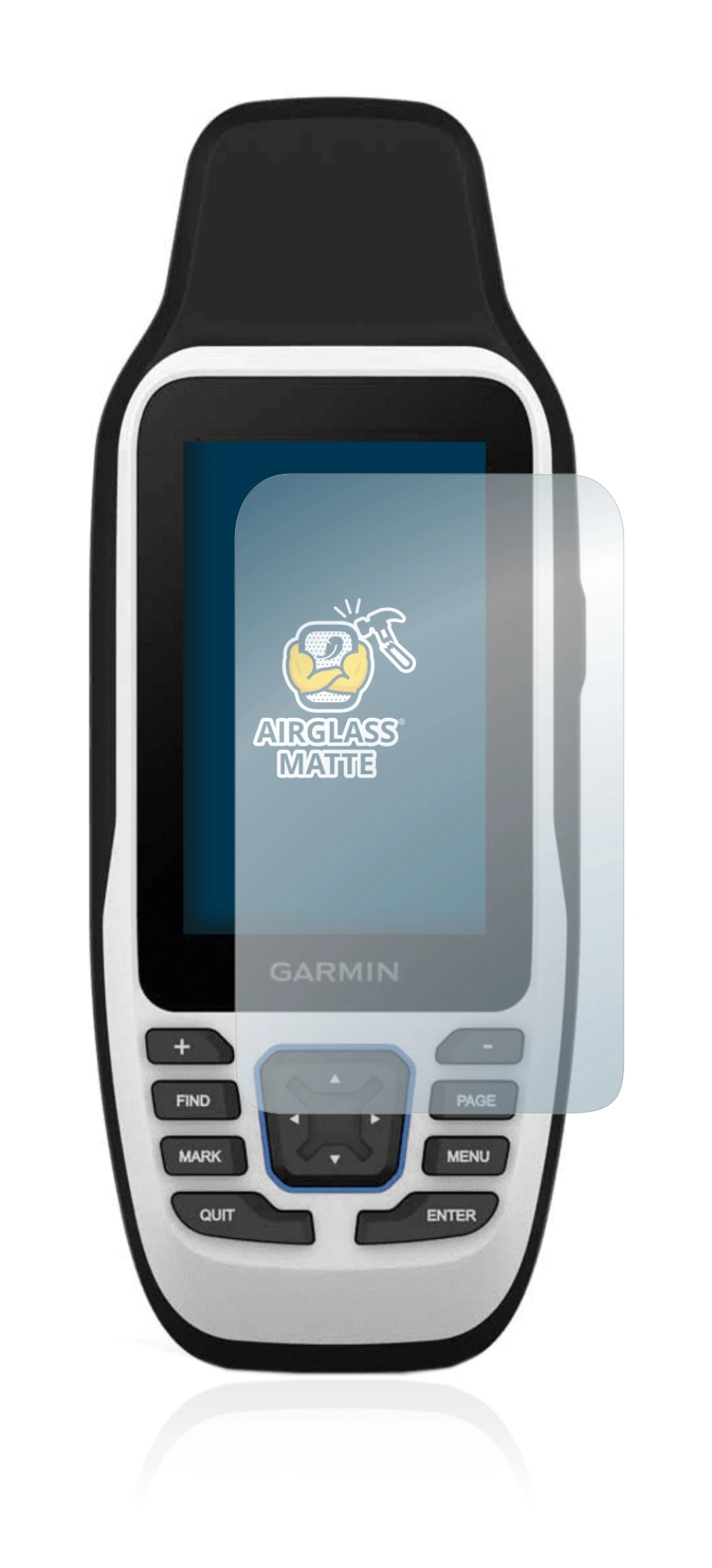Immagine del dispositivo Garmin GPSMAP 79s con un'ampia varietà di protezioni per lo schermo.