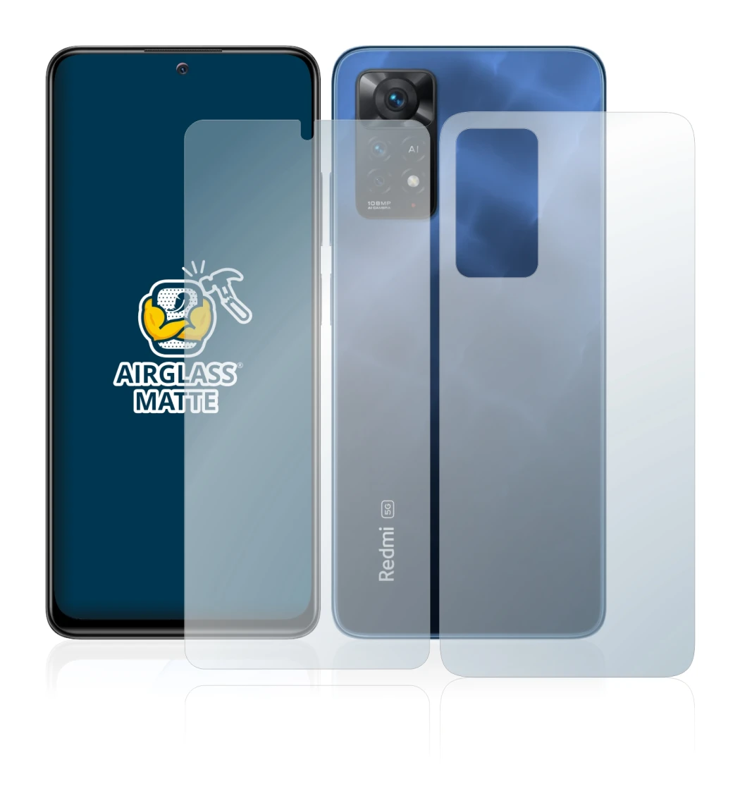 Immagine del dispositivo Xiaomi Redmi Note 11 Pro 5G (Fronte+Retro) con un'ampia varietà di protezioni per lo schermo.