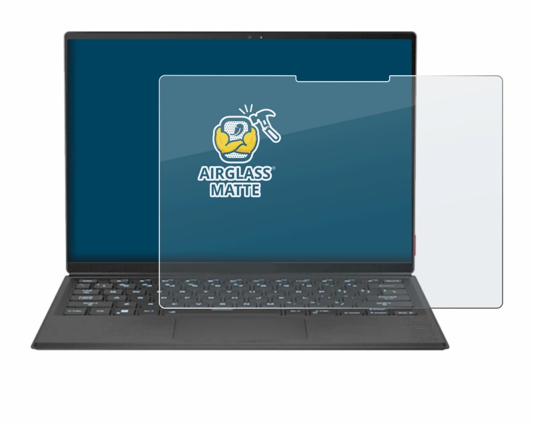 Immagine del dispositivo ASUS Rog Flow Z13 2022 con un'ampia varietà di protezioni per lo schermo.