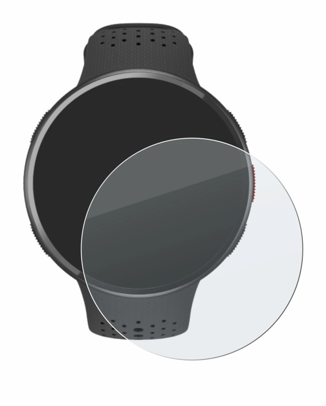 Immagine del dispositivo Polar Pacer Pro con un'ampia varietà di protezioni per lo schermo.