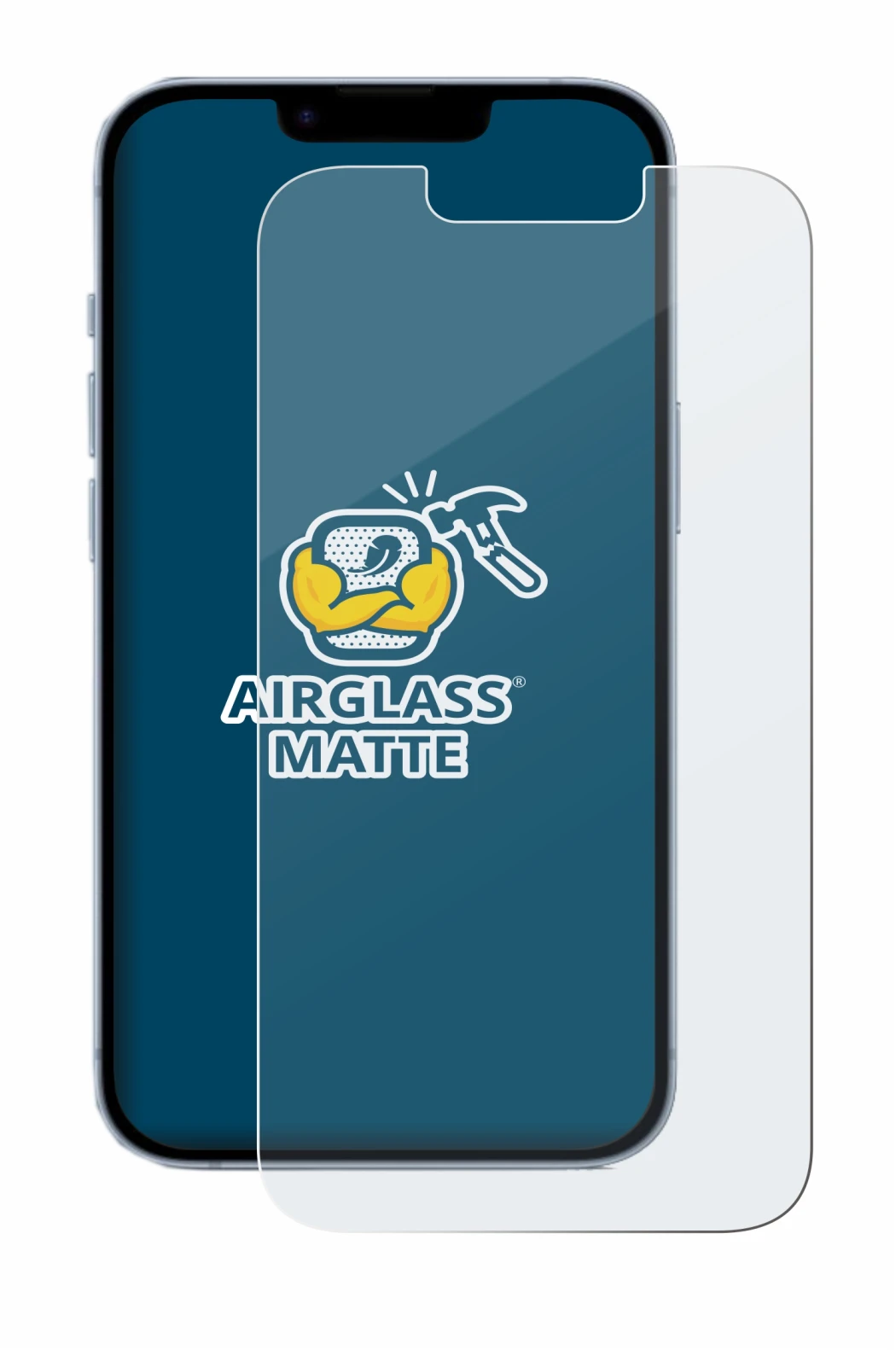 Immagine del dispositivo Apple iPhone 14 con un'ampia varietà di protezioni per lo schermo.