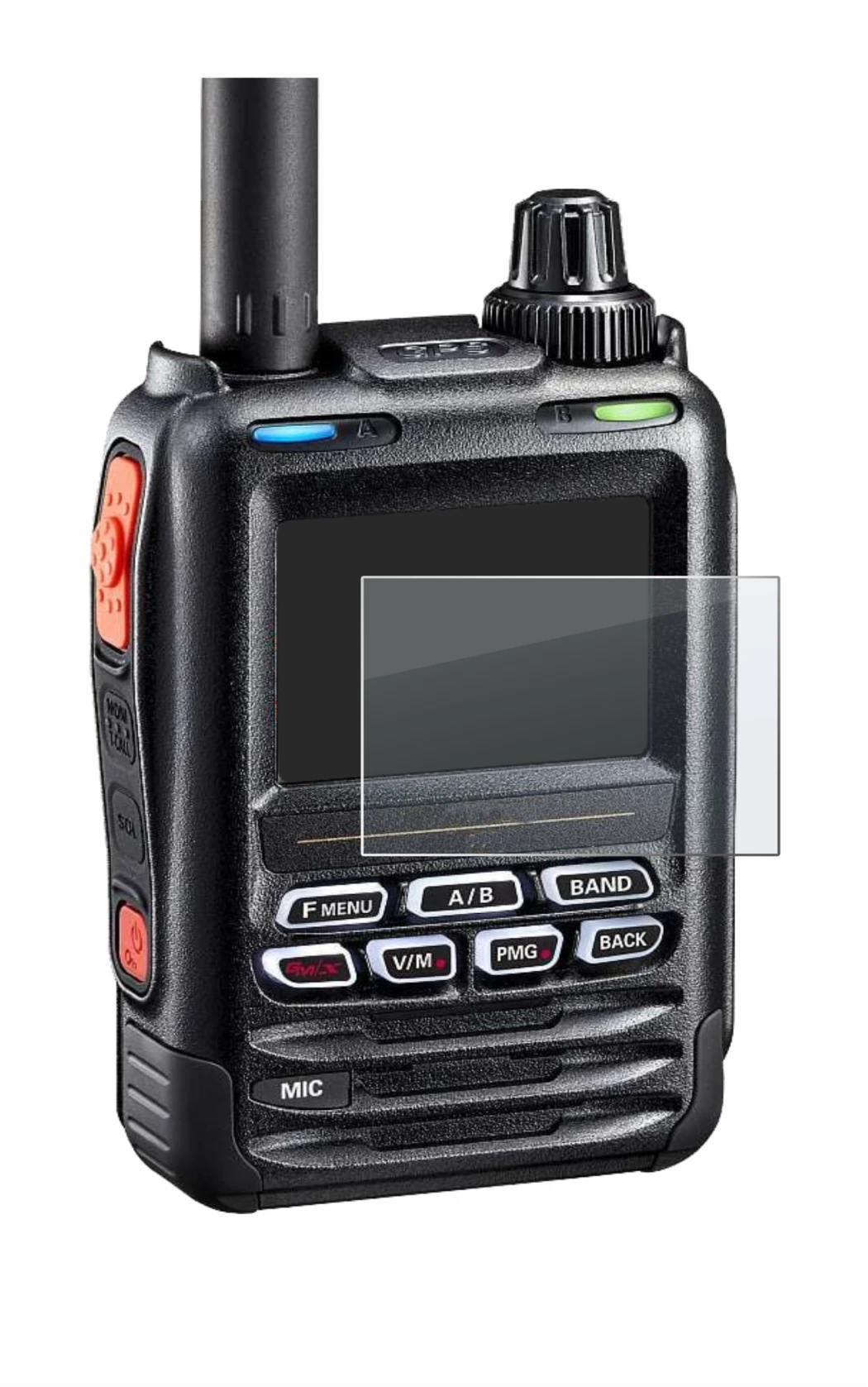 Immagine del dispositivo Yaesu FT-5DE/DR con un'ampia varietà di protezioni per lo schermo.