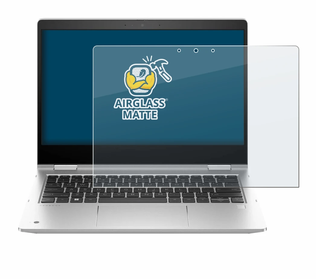 Immagine del dispositivo HP ProBook x360 435 G10 con un'ampia varietà di protezioni per lo schermo.
