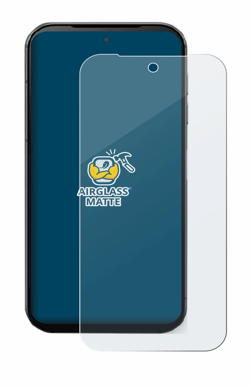 Immagine del dispositivo Fairphone 5 con un'ampia varietà di protezioni per lo schermo.
