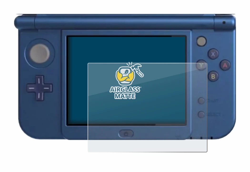 Immagine del dispositivo Nintendo New 3DS XL (Display inferiore) con un'ampia varietà di protezioni per lo schermo.