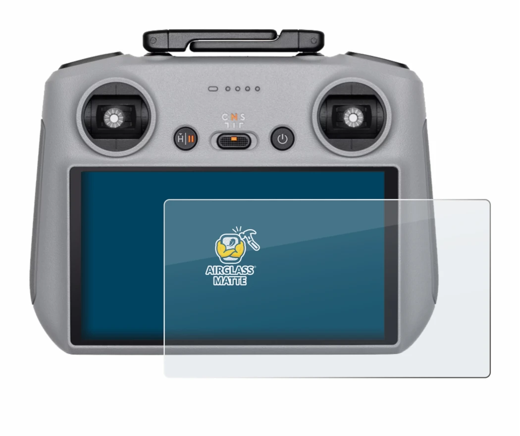 Immagine del dispositivo DJI RC 2 con un'ampia varietà di protezioni per lo schermo.