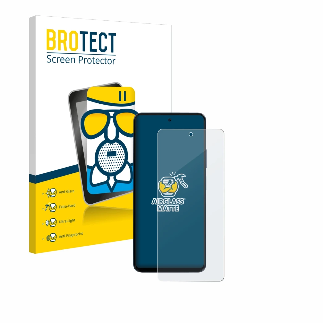 Parte frontale di una confezione del prodotto con il logo del marchio BROTECT. Accanto è raffigurato il dispositivo Blackview 