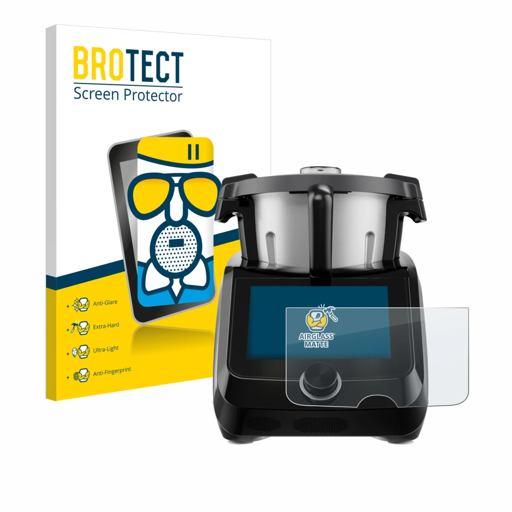 Parte frontale di una confezione del prodotto con il logo del marchio BROTECT. Accanto è raffigurato il dispositivo SilverCres