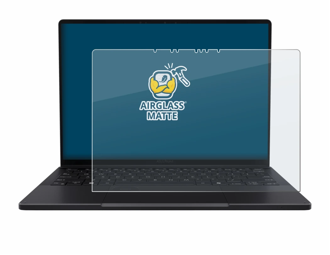 Immagine del dispositivo ASUS ProArt PX13 con un'ampia varietà di protezioni per lo schermo.