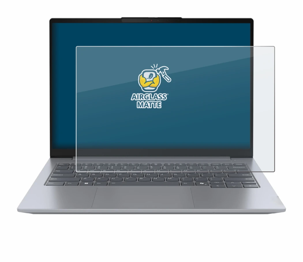 Immagine del dispositivo Lenovo ThinkBook 14 Gen 7 con un'ampia varietà di protezioni per lo schermo.