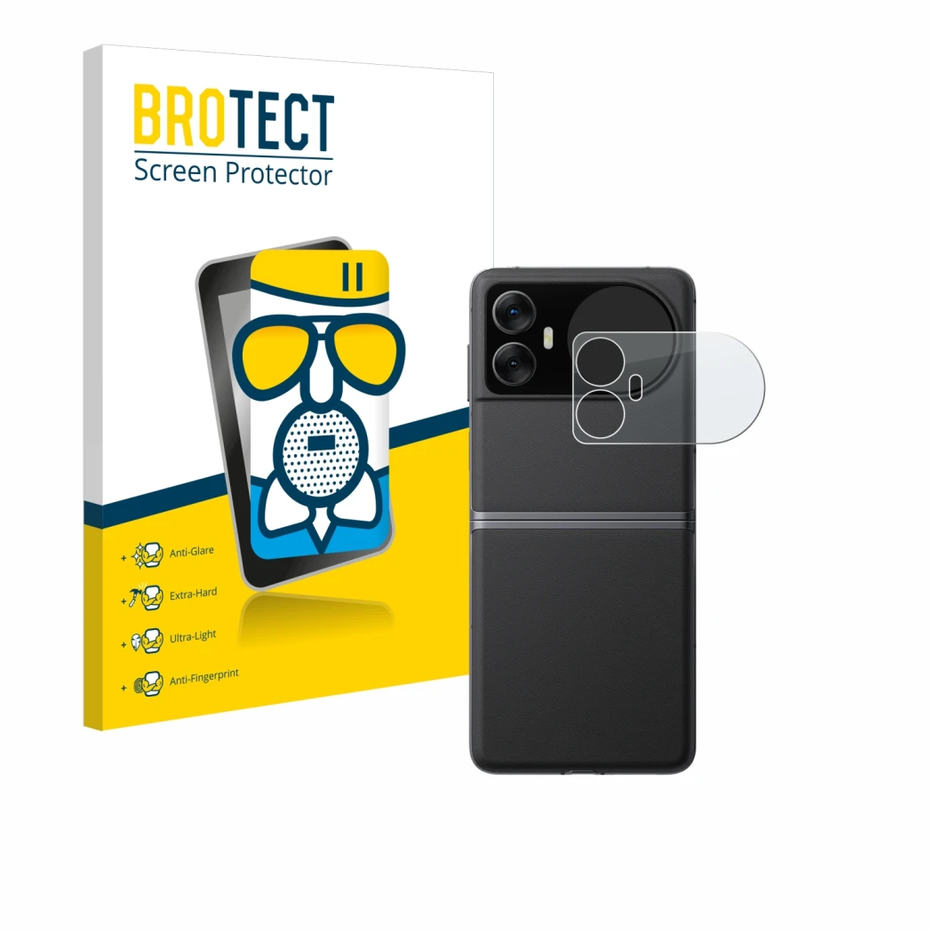 Parte frontale di una confezione del prodotto con il logo del marchio BROTECT. Accanto è raffigurato il dispositivo Blackview