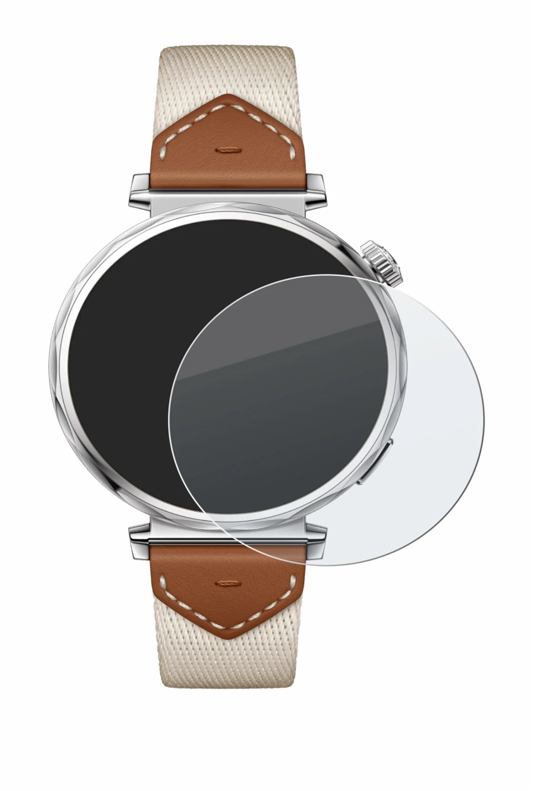 Immagine del dispositivo Huawei Watch GT 5 (41 mm) con un'ampia varietà di protezioni per lo schermo.