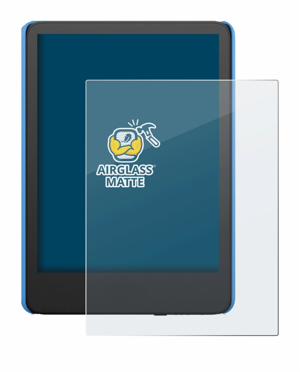 Immagine del dispositivo Amazon Kindle Kids (2024) con un'ampia varietà di protezioni per lo schermo.