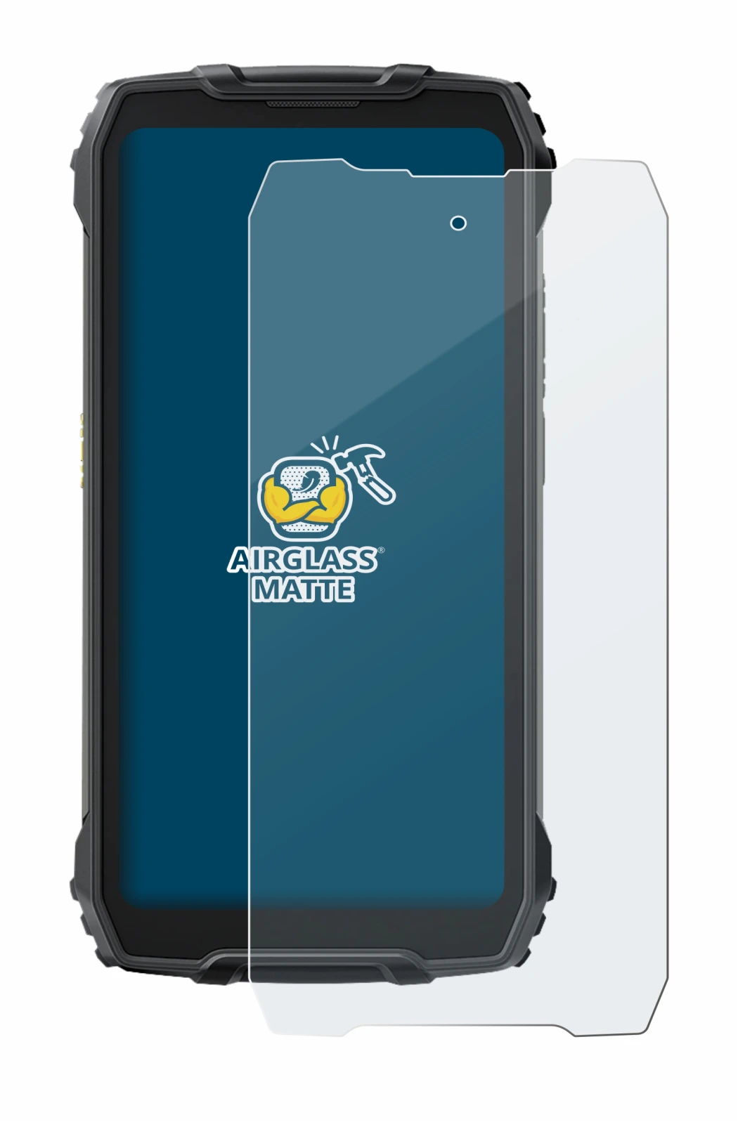 Immagine del dispositivo Blackview BV7300 con un'ampia varietà di protezioni per lo schermo.