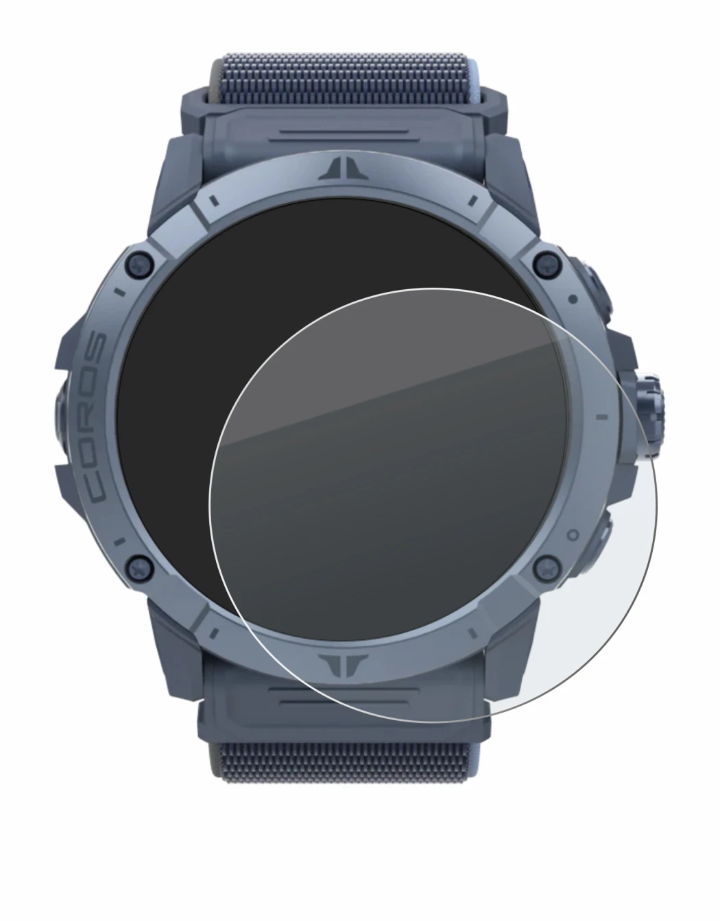 Immagine del dispositivo Coros Vertix 2S con un'ampia varietà di protezioni per lo schermo.