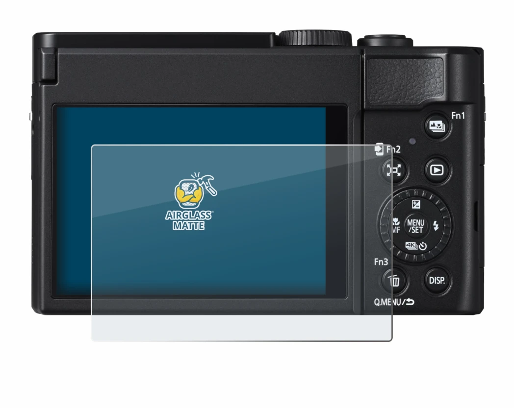 Immagine del dispositivo Panasonic Lumix DC-TZ99 con un'ampia varietà di protezioni per lo schermo.
