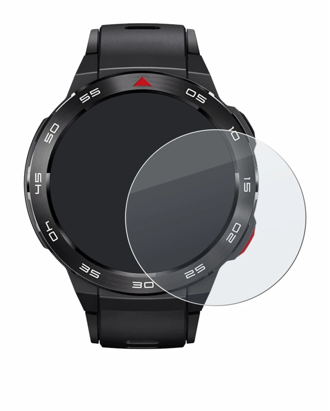 Immagine del dispositivo Xiaomi Mibro GS Pro con un'ampia varietà di protezioni per lo schermo.