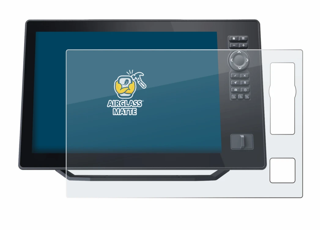 Immagine del dispositivo Humminbird Xplore 12 con un'ampia varietà di protezioni per lo schermo.