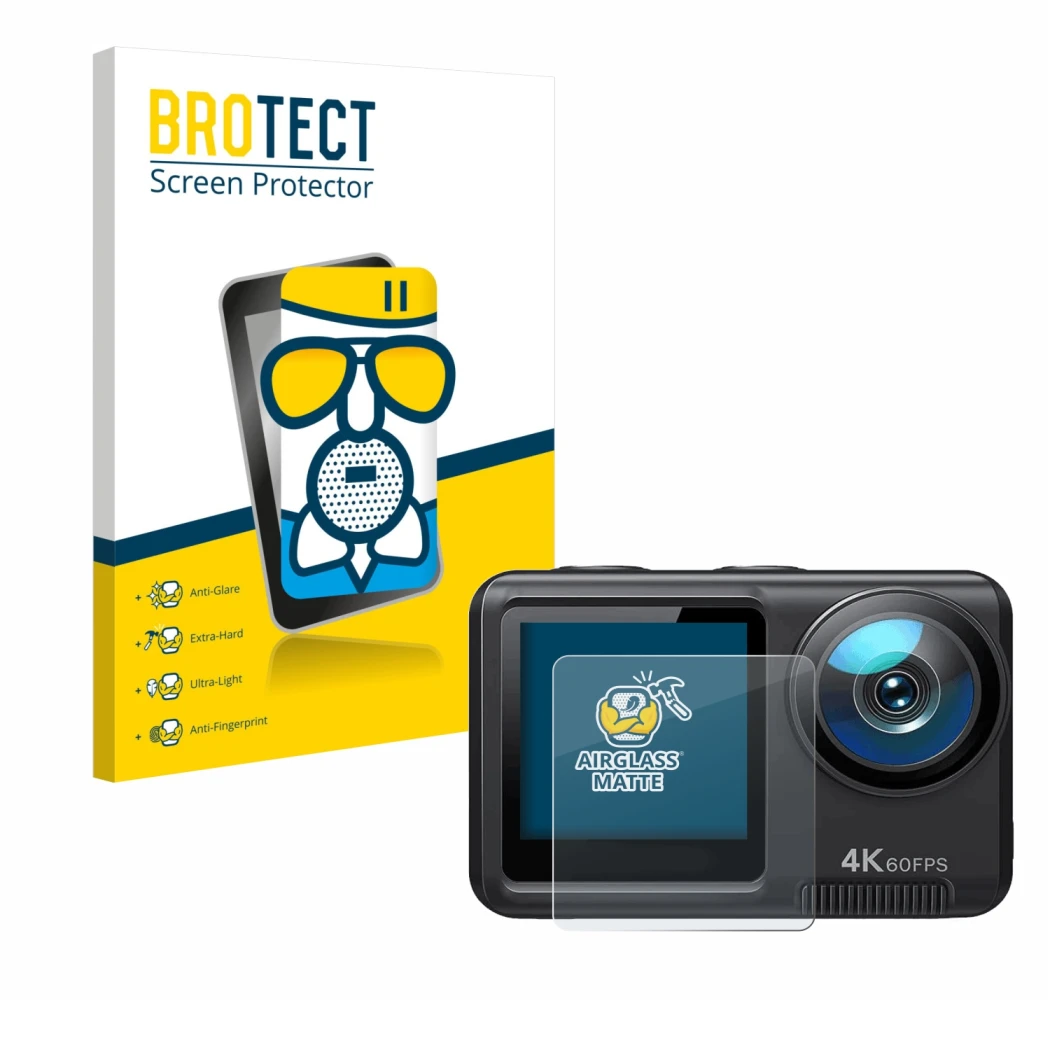 Parte frontale di una confezione del prodotto con il logo del marchio BROTECT. Accanto è raffigurato il dispositivo Wolfang GA