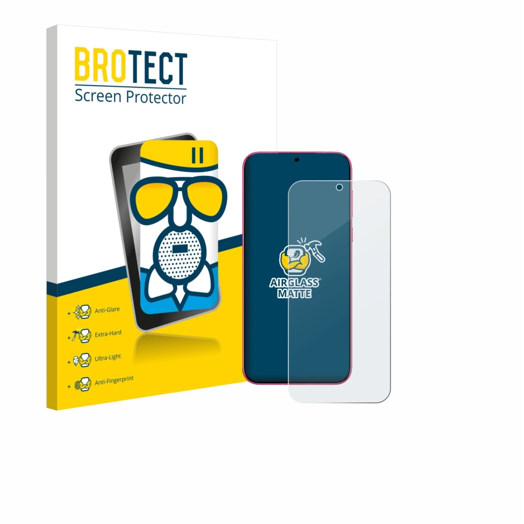 Parte frontale di una confezione del prodotto con il logo del marchio BROTECT. Accanto è raffigurato il dispositivo Huawei Pur