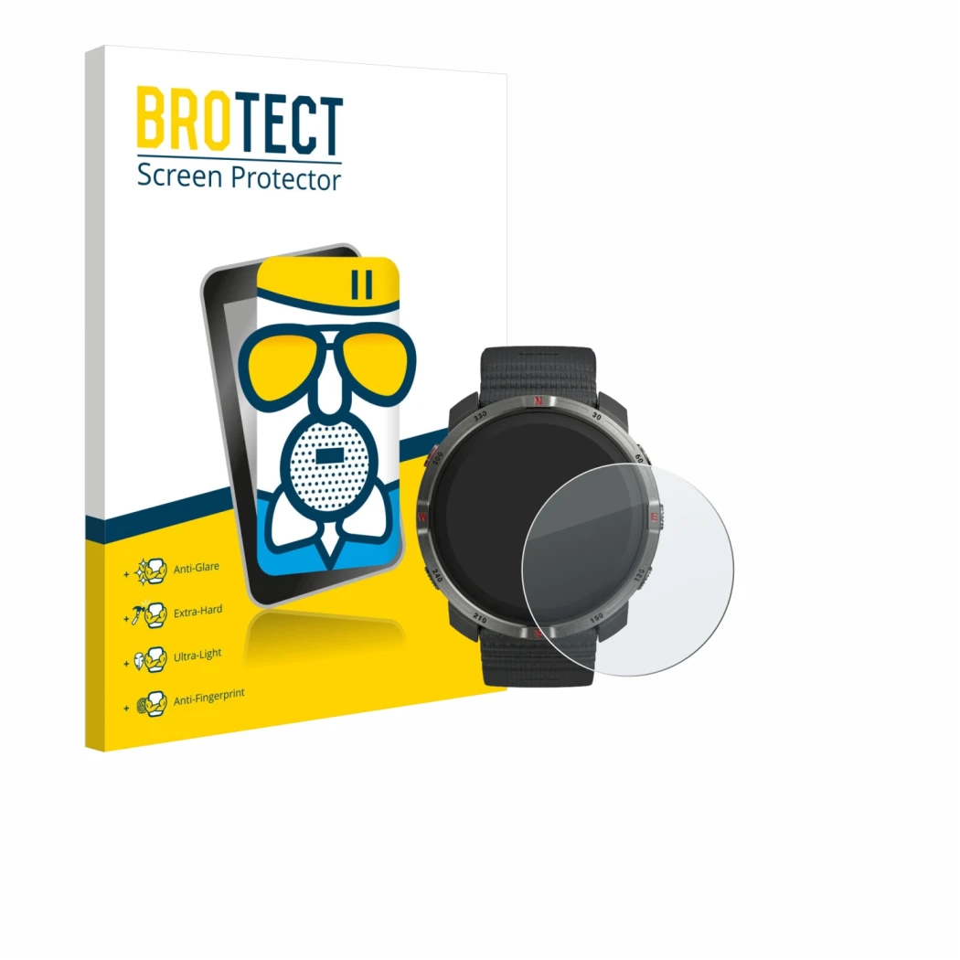 Parte frontale di una confezione del prodotto con il logo del marchio BROTECT. Accanto è raffigurato il dispositivo Polar Grit