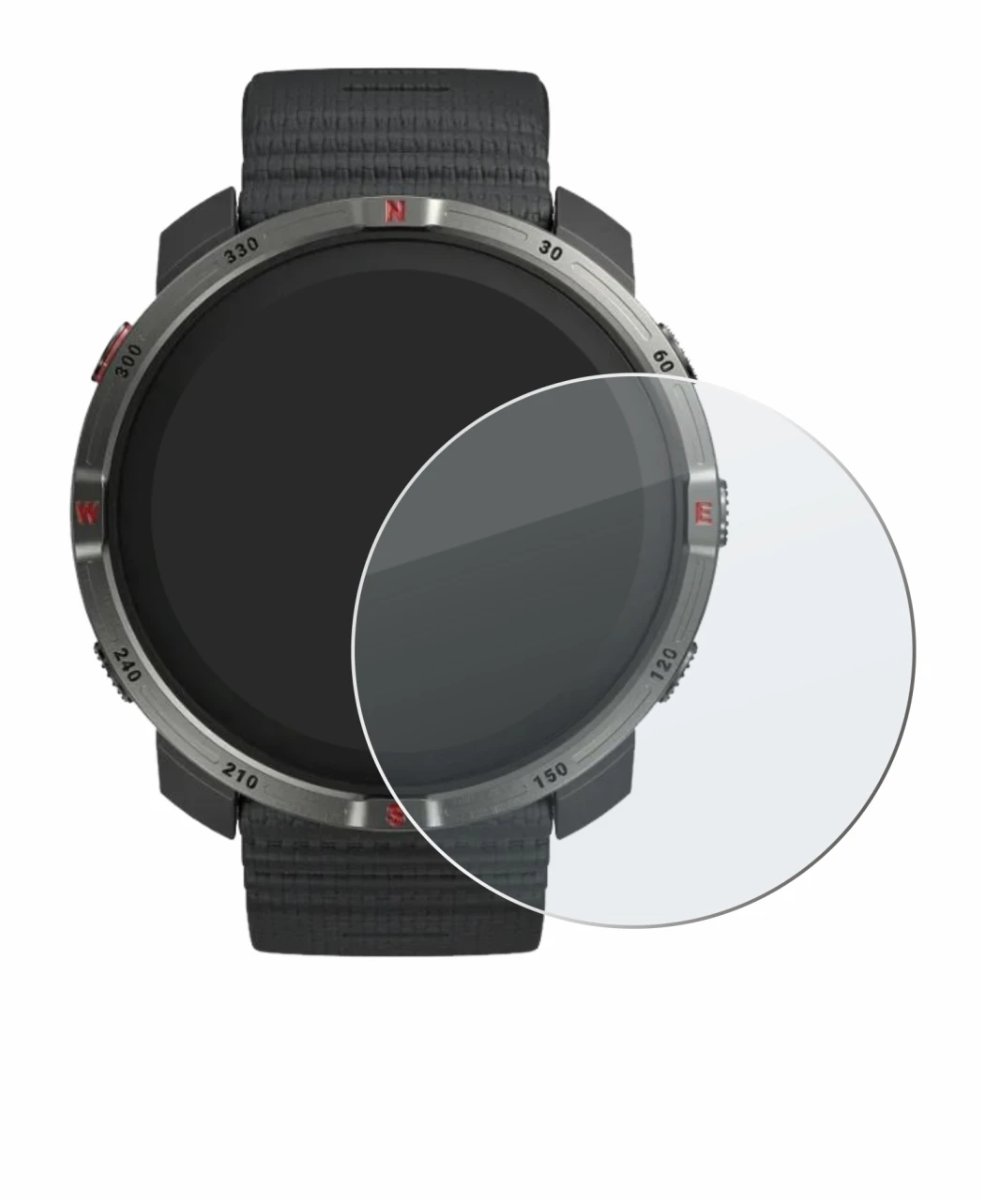 Immagine del dispositivo Polar Grit X2 con un'ampia varietà di protezioni per lo schermo.