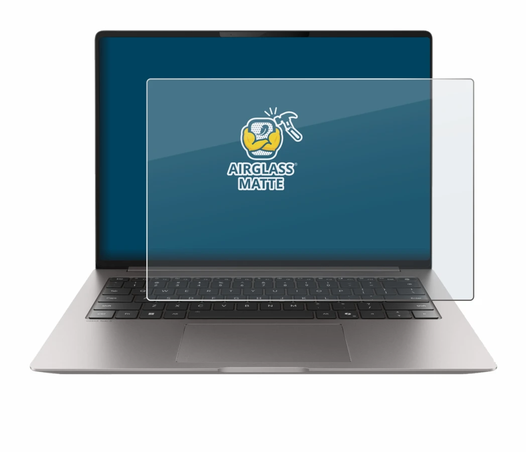 Immagine del dispositivo Honor MagicBook Pro 14 con un'ampia varietà di protezioni per lo schermo.