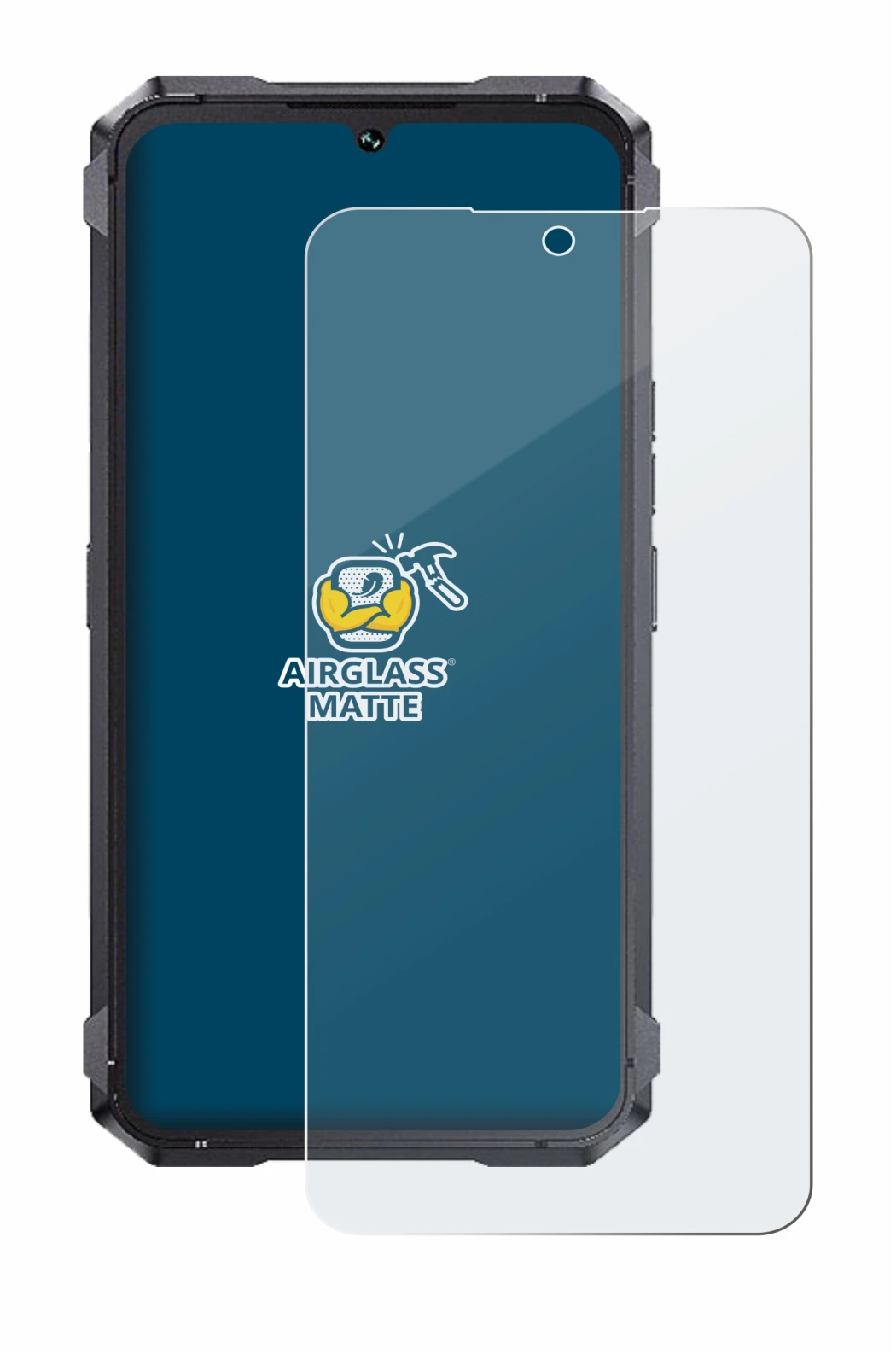 Immagine del dispositivo Cubot King Kong 11 con un'ampia varietà di protezioni per lo schermo.