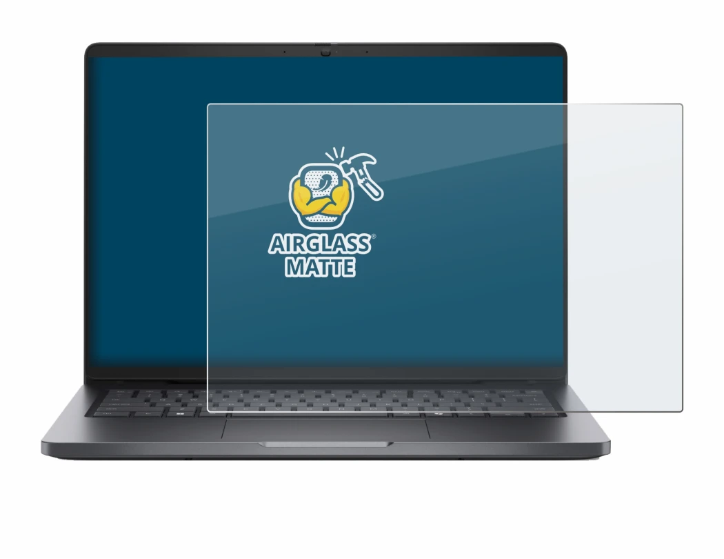 Immagine del dispositivo Dell Pro 14 PC14250 con un'ampia varietà di protezioni per lo schermo.