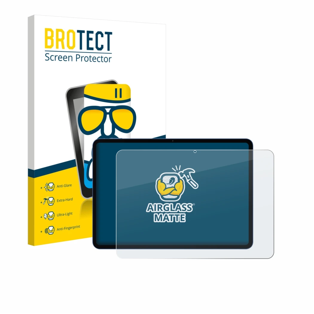 Parte frontale di una confezione del prodotto con il logo del marchio BROTECT. Accanto è raffigurato il dispositivo Xiaomi Poc