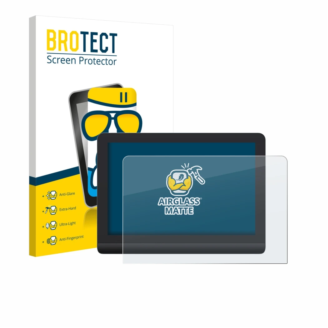 Parte frontale di una confezione del prodotto con il logo del marchio BROTECT. Accanto è raffigurato il dispositivo XP-Pen Art