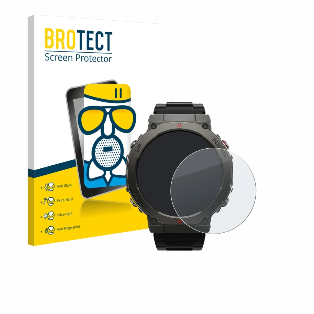 Parte frontale di una confezione del prodotto con il logo del marchio BROTECT. Accanto è raffigurato il dispositivo Xiaomi Bla