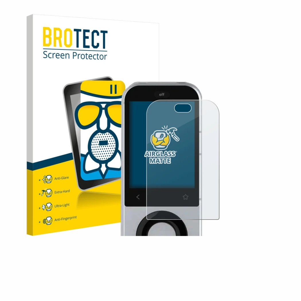 Parte frontale di una confezione del prodotto con il logo del marchio BROTECT. Accanto è raffigurato il dispositivo Sofabaton