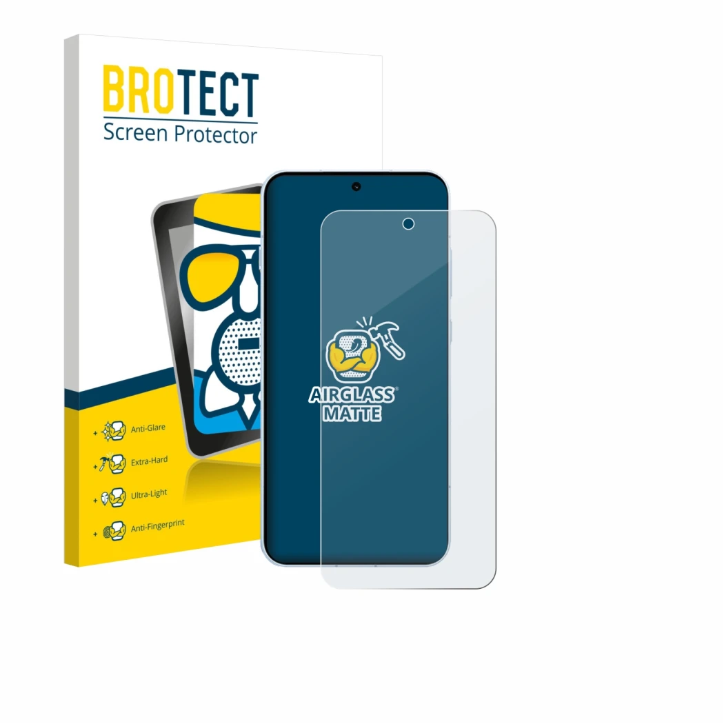 Parte frontale di una confezione del prodotto con il logo del marchio BROTECT. Accanto è raffigurato il dispositivo Oppo Find 