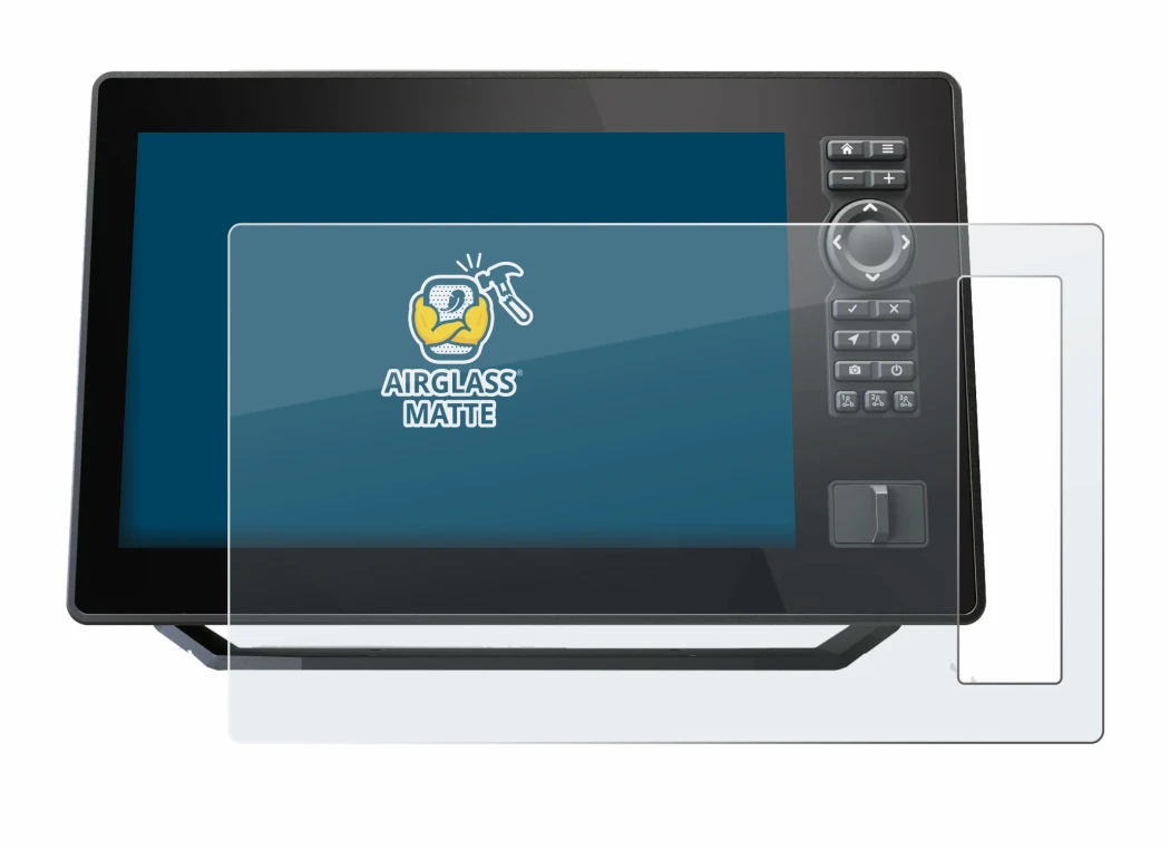 Immagine del dispositivo Humminbird Xplore 9 con un'ampia varietà di protezioni per lo schermo.