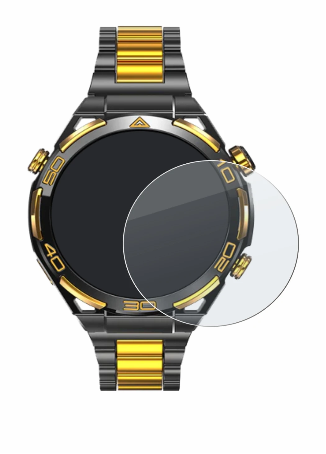 Immagine del dispositivo Blackview W90 Pro con un'ampia varietà di protezioni per lo schermo.